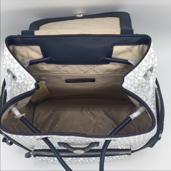 MICHAEL KORS ABBEY LG CARGO BACKPACK OPWHT MULTI - Picture 7 of 8